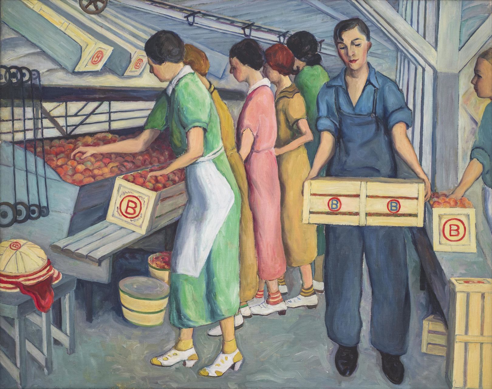 'Peach Packing, Spartanburg County" by Wenonah Day Bell